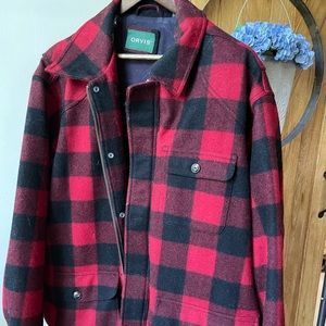 Orvis buffalo plaid wool winter coat